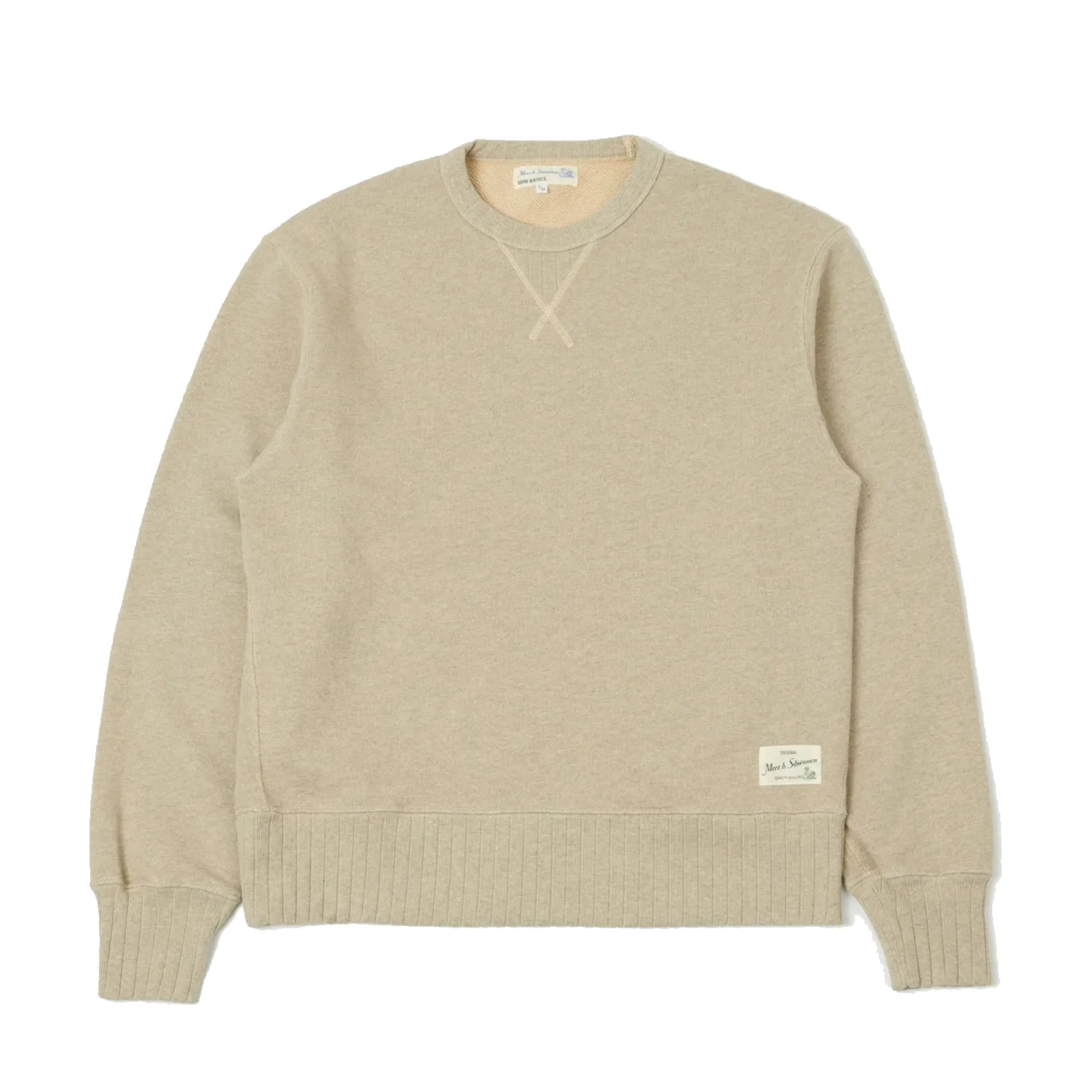 Textured Heavyweight Rugged Fleece Sweatshirt - Grey Melange sold by Stomping Ground