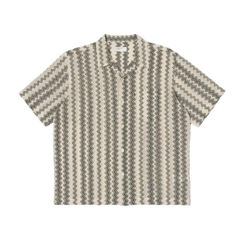 Road Shirt - Charcoal Cotton Lattice 2 sold by Stomping Ground