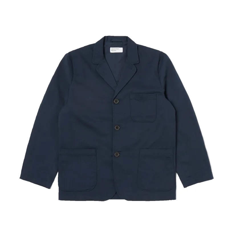 Three Button Jacket - Navy Twill made by Universal Works