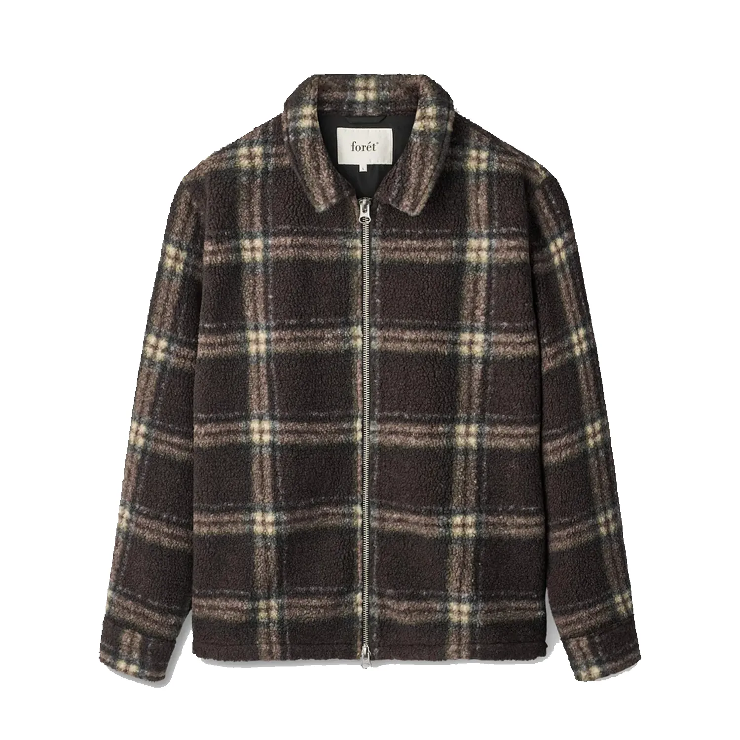 Cabin Zip Fleece - Brown/Check sold by Stomping Ground