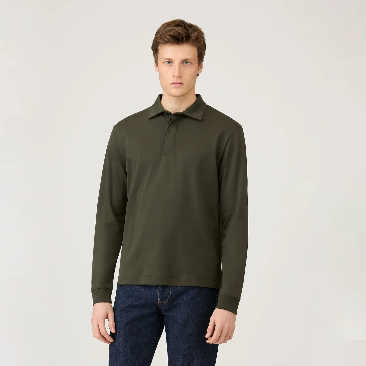 Heavyweight Rugby Polo Shirt -Dark Green sold by Stomping Ground product image thumbnail 3