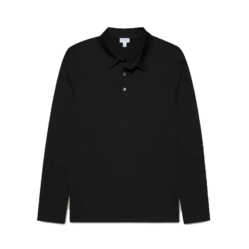LS Jersey Polo - Black sold by Stomping Ground