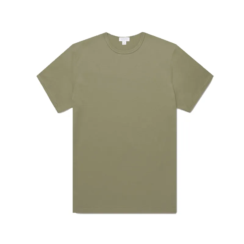 S/S Classic T-Shirt  - Sea Moss made by Sunspel