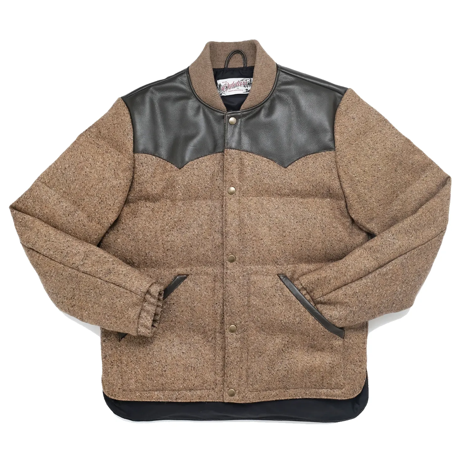 Marl Wool Down Jacket - Brown sold by Stomping Ground