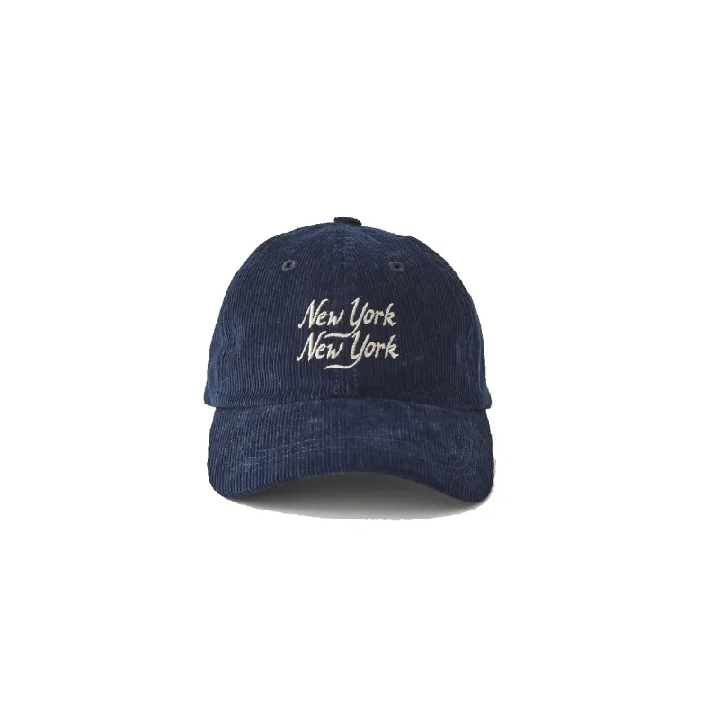 Corduroy Script NY NY Cap - Navy sold by Stomping Ground