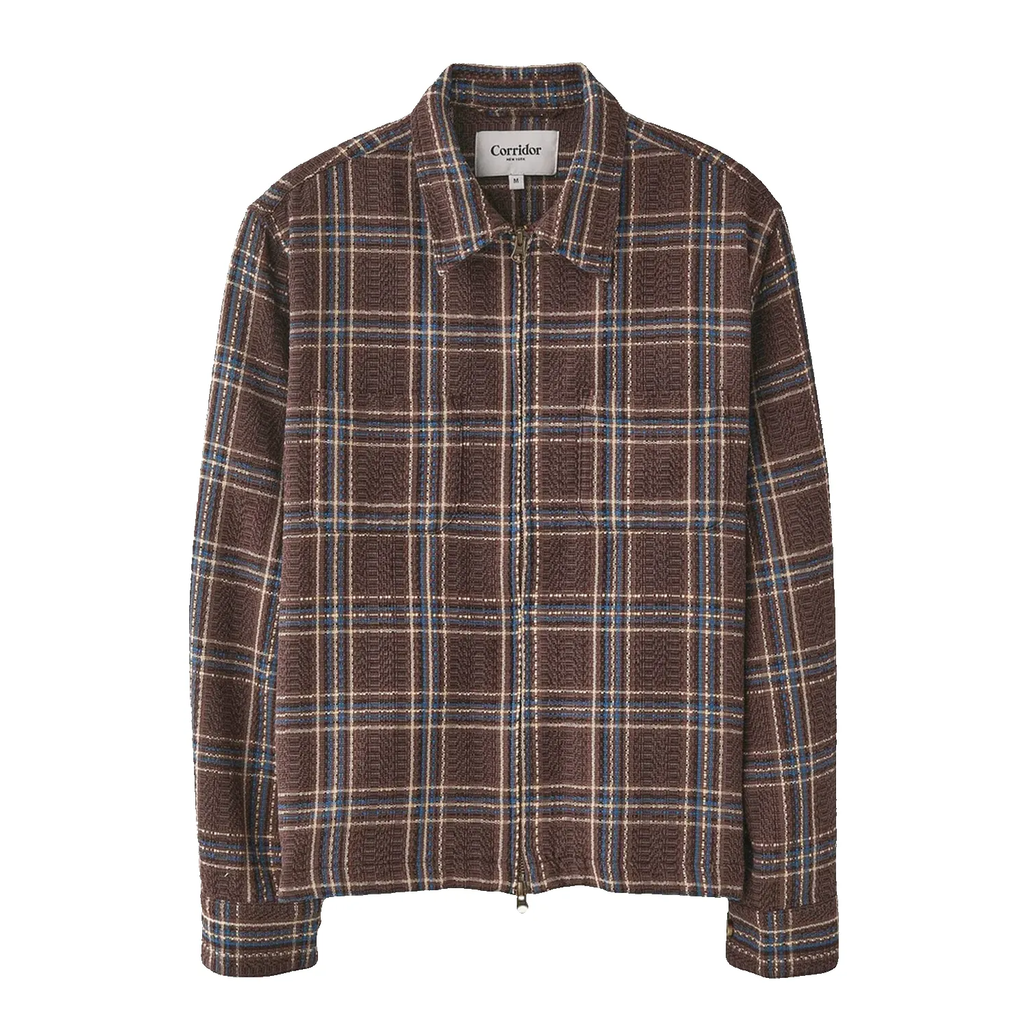 Venice Plaid Zip Jacket - Brown sold by Stomping Ground