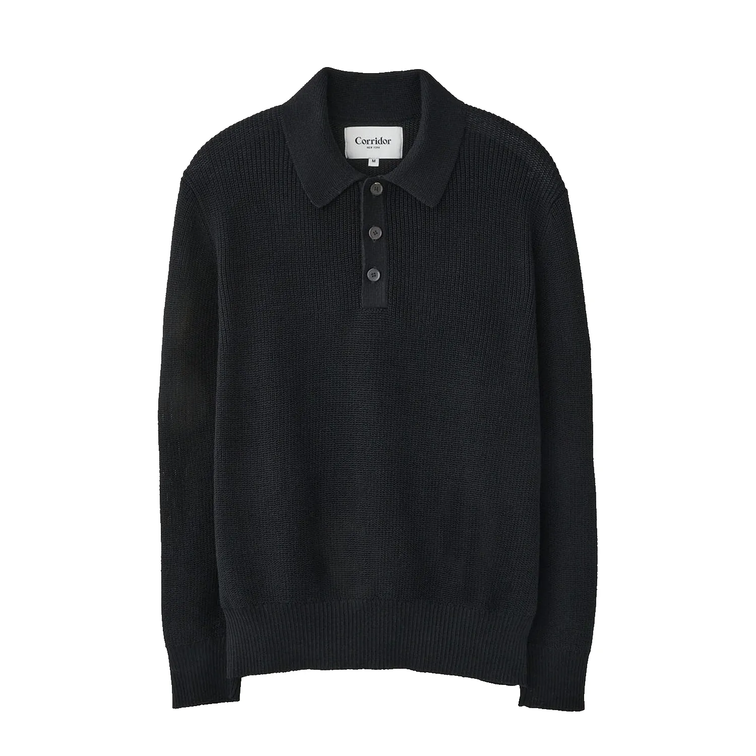 LS Slouchy Polo - Black sold by Stomping Ground