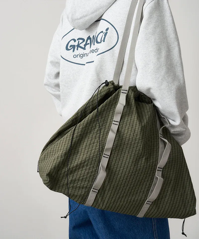 Plaid Climbing Tote - Olive sold by Stomping Ground product image thumbnail 2
