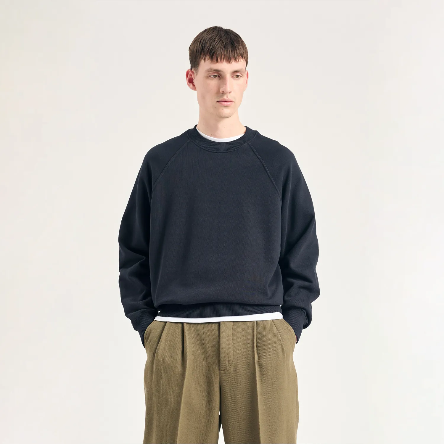 Tyr Relaxed Organic Loopback Raglan Crew - Dark Navy sold by Stomping Ground product image thumbnail 2