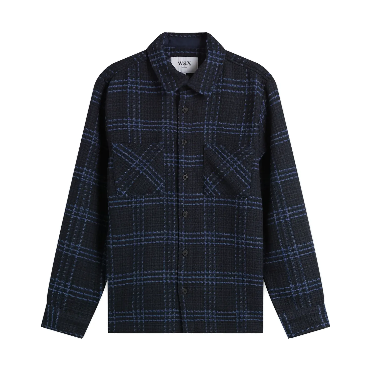 Whiting - Navy And Blue Skate Check Overshirt sold by Stomping Ground