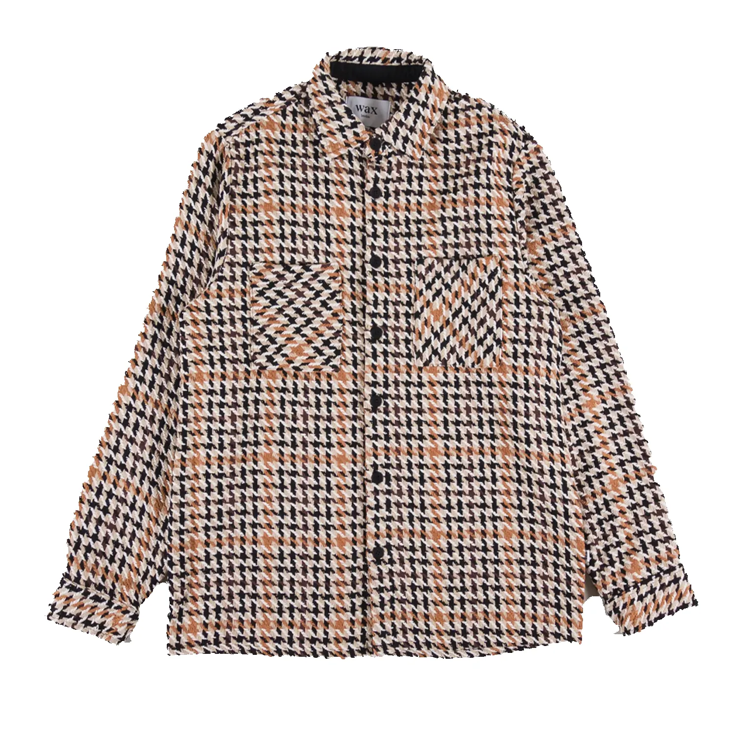 Whiting - Natural Houndstooth-Weave Overshirt sold by Stomping Ground