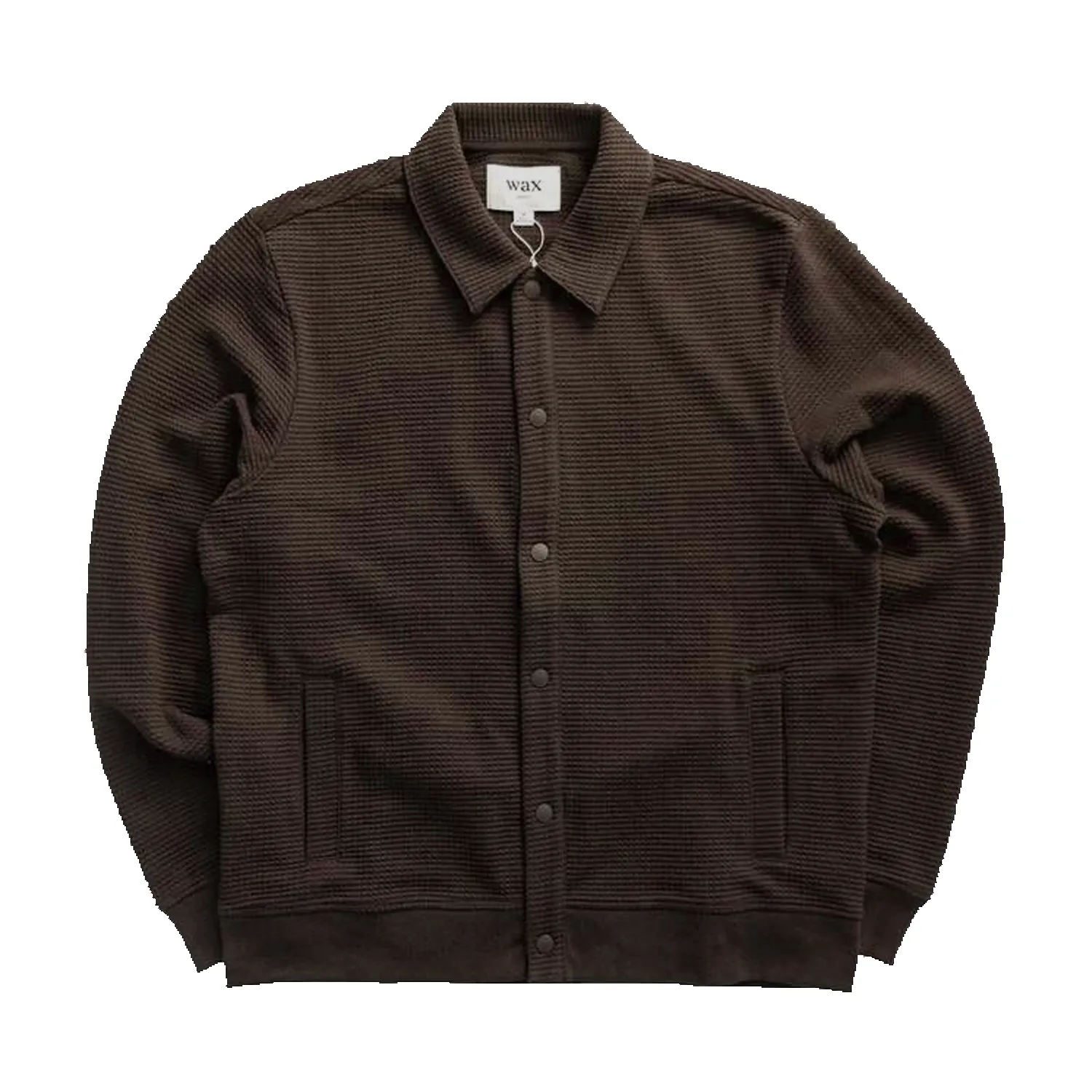Hays - Brown Structured Waffle Overshirt sold by Stomping Ground