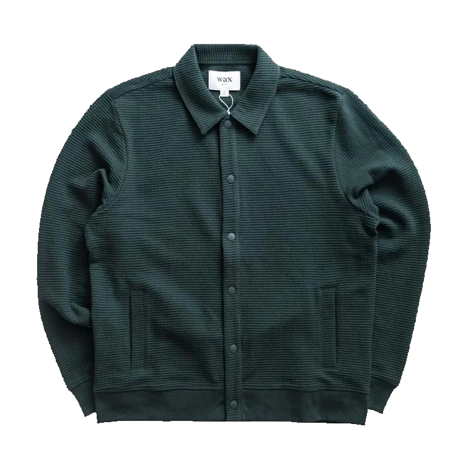 Hays - Dark Green Structured Waffle Overshirt sold by Stomping Ground