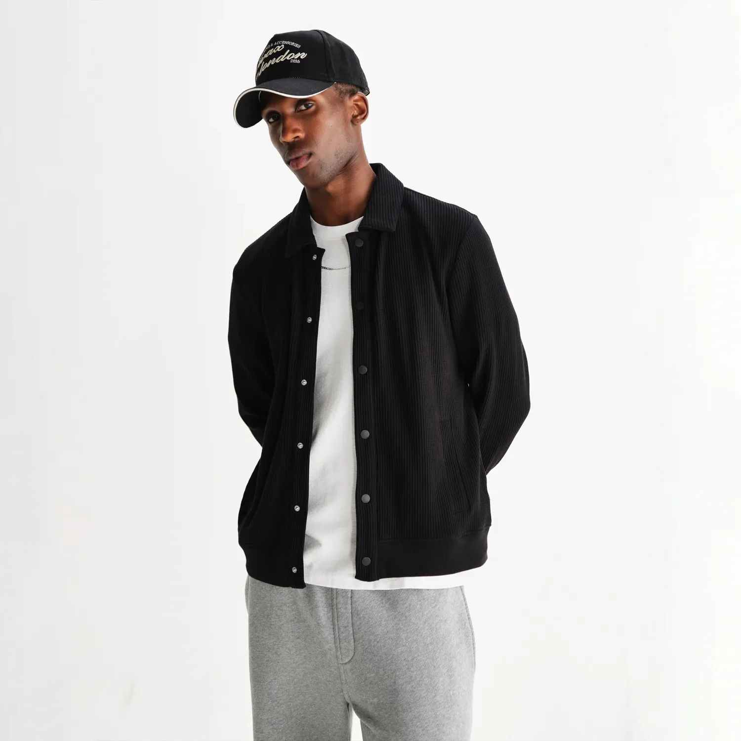 Hays - Black Structured Waffle Overshirt sold by Stomping Ground product image thumbnail 3