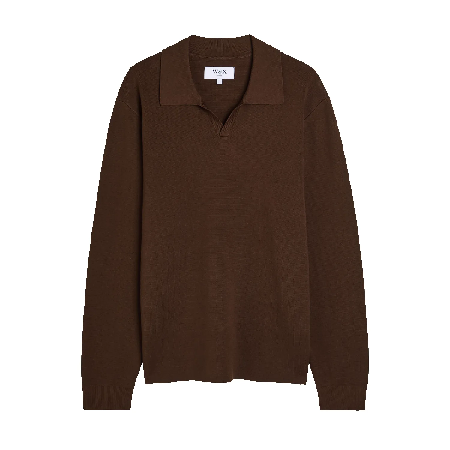 Carter Open Collar Polo Milano Knit - Brown sold by Stomping Ground