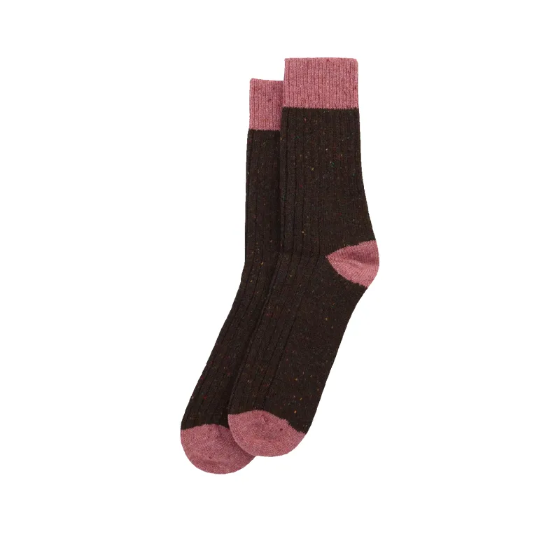 Barbour Houghton Sock - Earth Pink sold by Stomping Ground