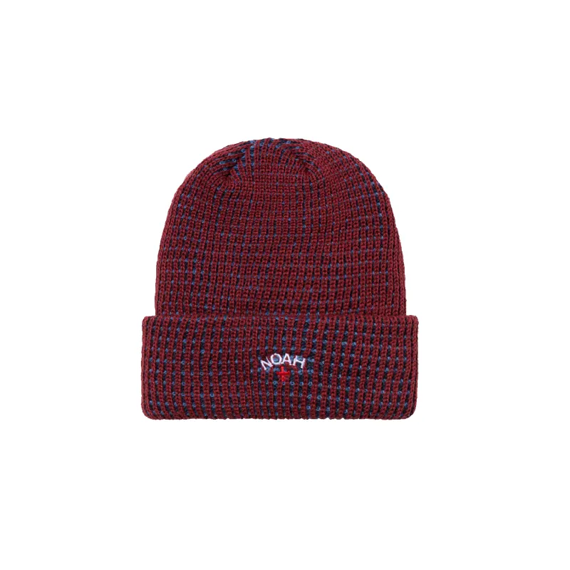Tri Colour Beanie - Light Blue / Navy / Maroon sold by Stomping Ground
