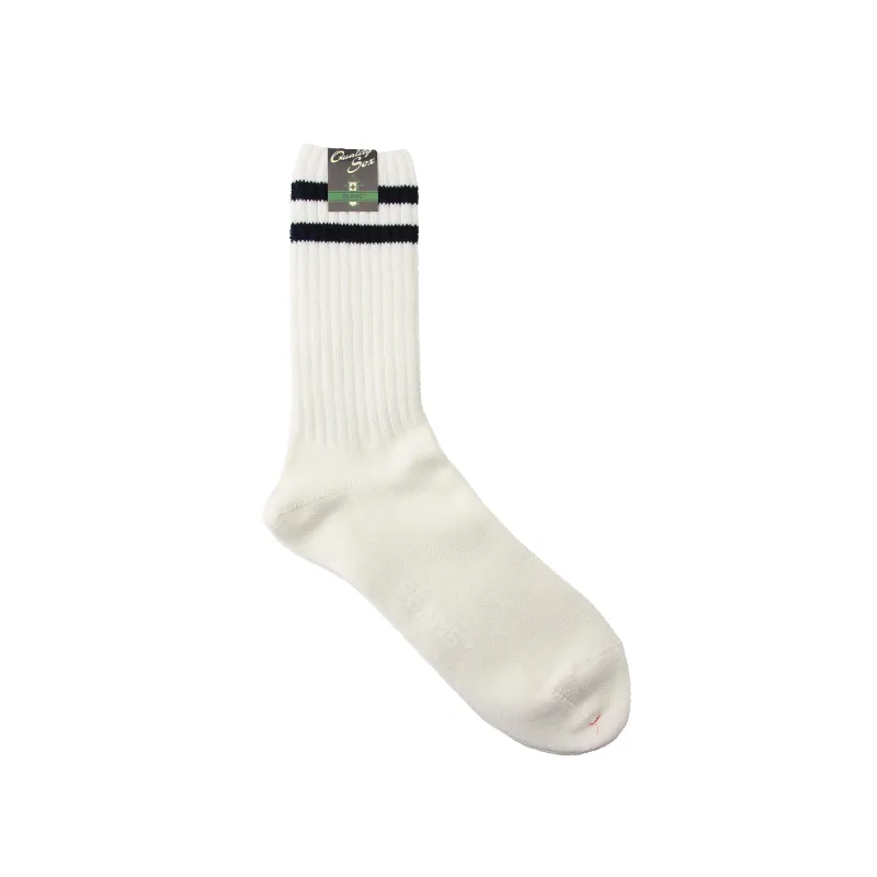 School Boy Sock - White / Navy sold by Stomping Ground