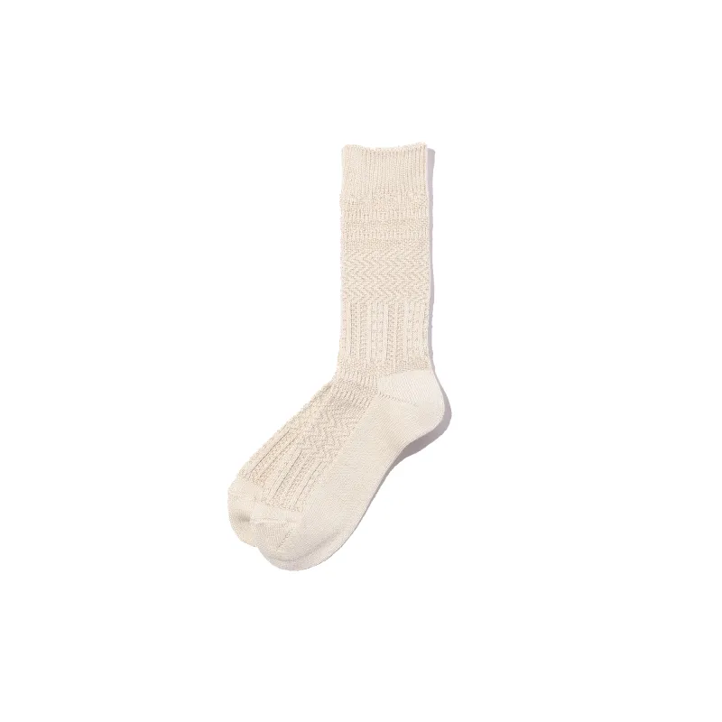 Patchwork Like Socks - Ivory made by BEAMS PLUS