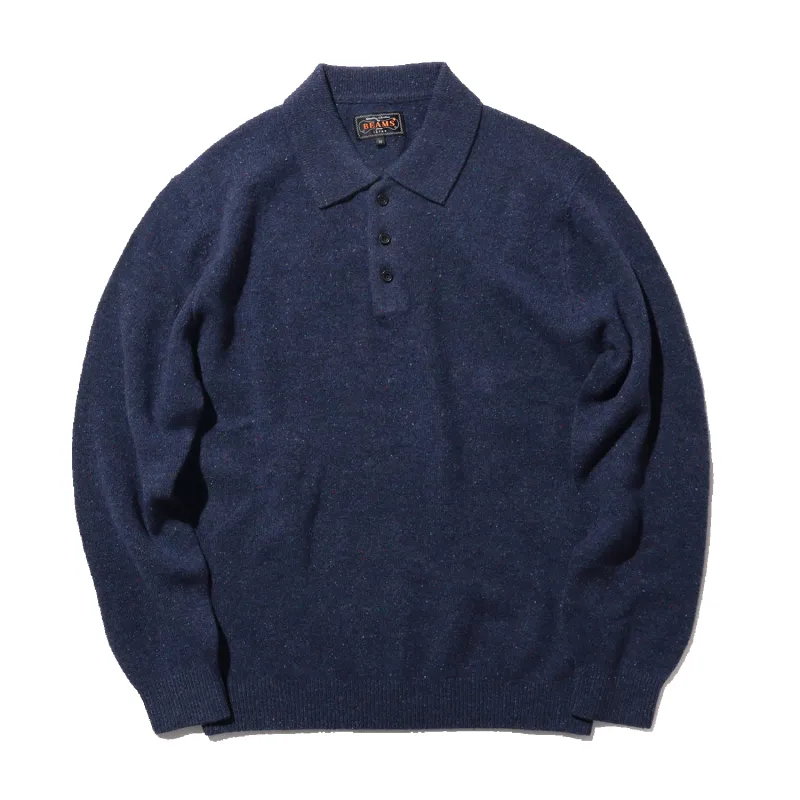 Knit 9g Nep Polo - Navy sold by Stomping Ground