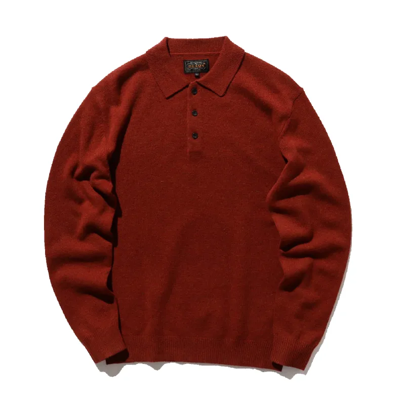 Knit 9G Polo - Burgundy sold by Stomping Ground