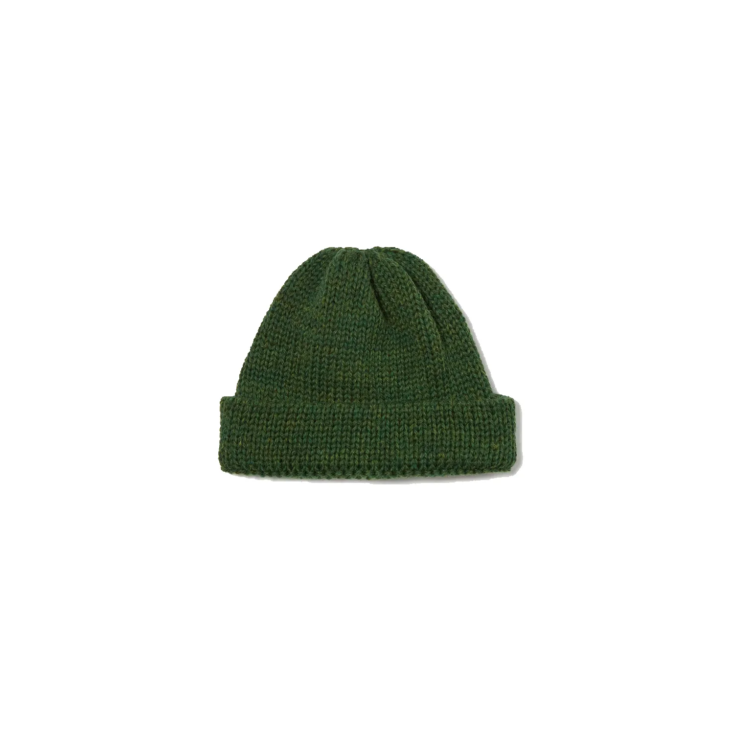 Short Watch Cap - Green British Wool sold by Stomping Ground