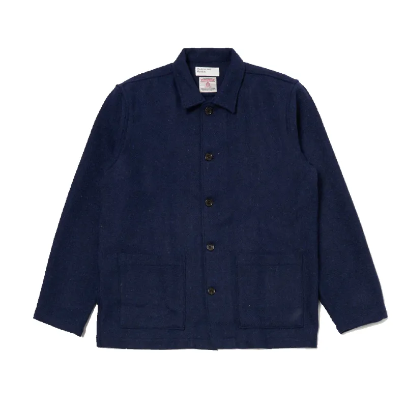 Easy Jacket - LW Indigo Harris Tweed sold by Stomping Ground