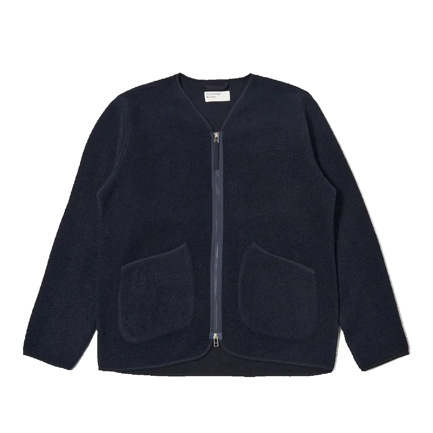 Zip Liner Jacket Wool Fleece - Navy sold by Stomping Ground