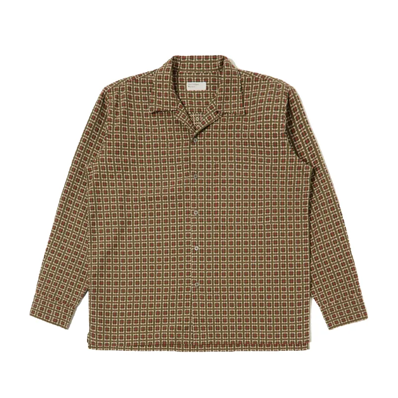 L/S Camp Shirt - Oscar Cotton Olive sold by Stomping Ground