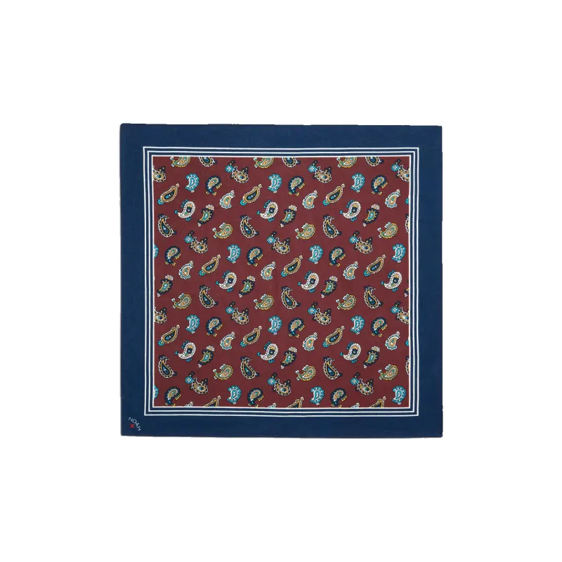 Paisley Bandana - Burgundy / Navy sold by Stomping Ground