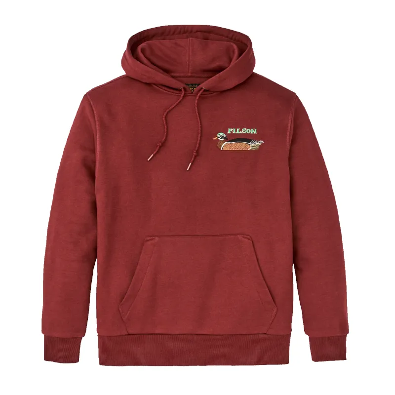 Ducks Embroidered Hoodie - Brick Red sold by Stomping Ground