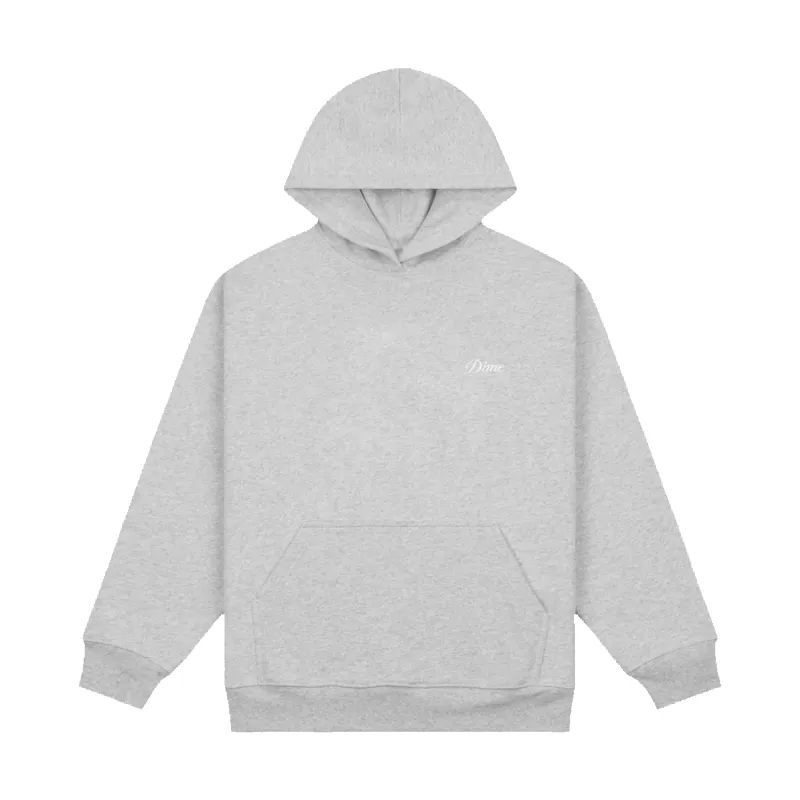Cursive Small Logo Hoodie - Heather Grey sold by Stomping Ground