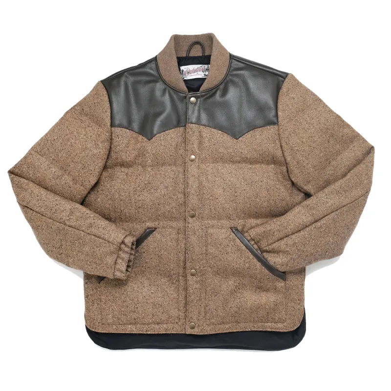 Marl Wool Down Jacket - Brown sold by Stomping Ground
