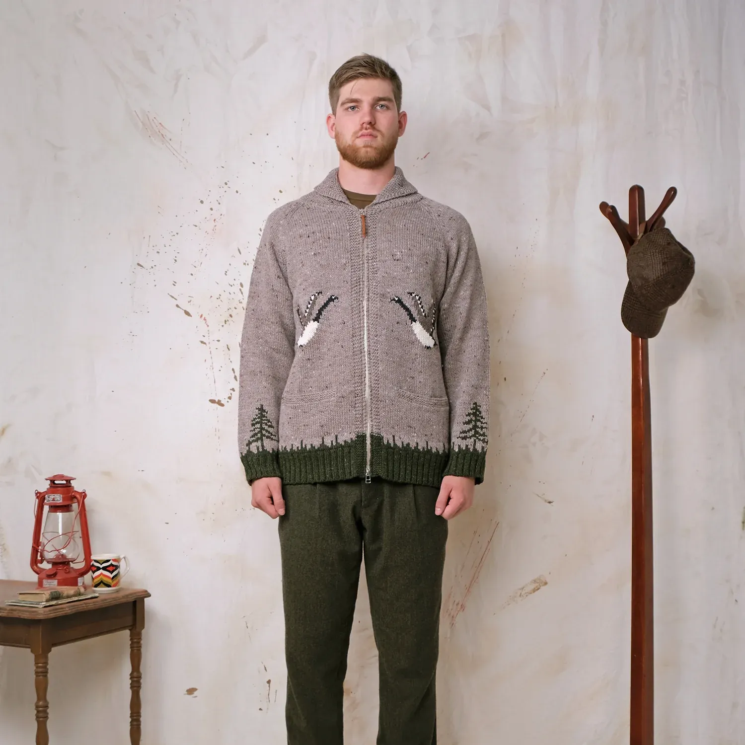 Goose Motif Zip Cardigan sold by Stomping Ground product image thumbnail 3