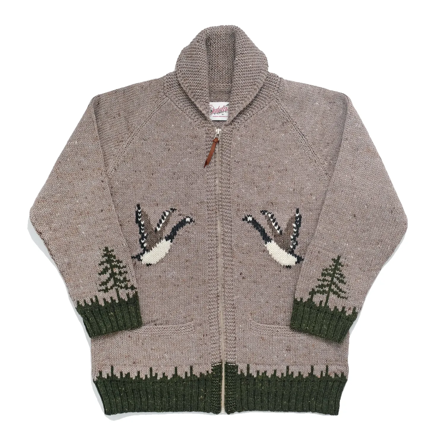 Goose Motif Zip Cardigan sold by Stomping Ground
