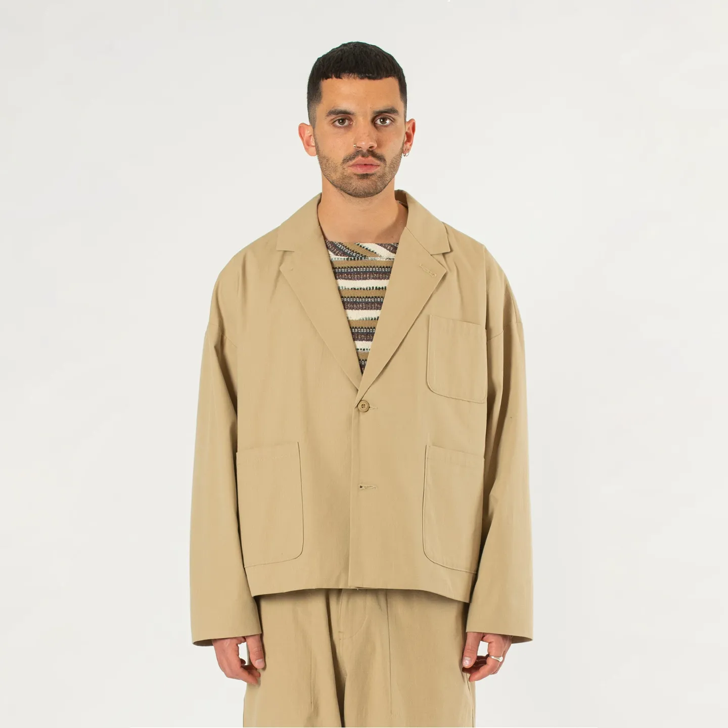Ripstop Workers Blazer - Beige sold by Stomping Ground product image thumbnail 3