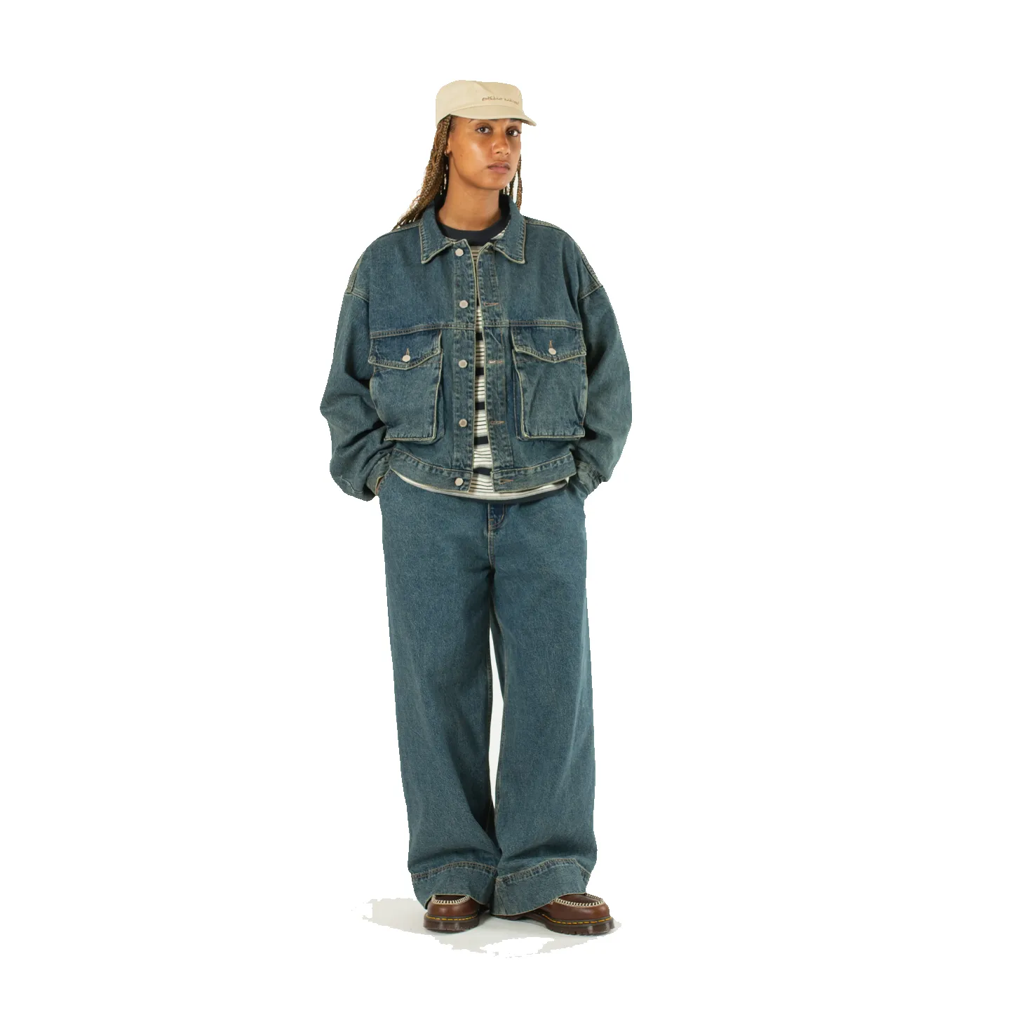 Boxy Denim Trucker - Blue sold by Stomping Ground