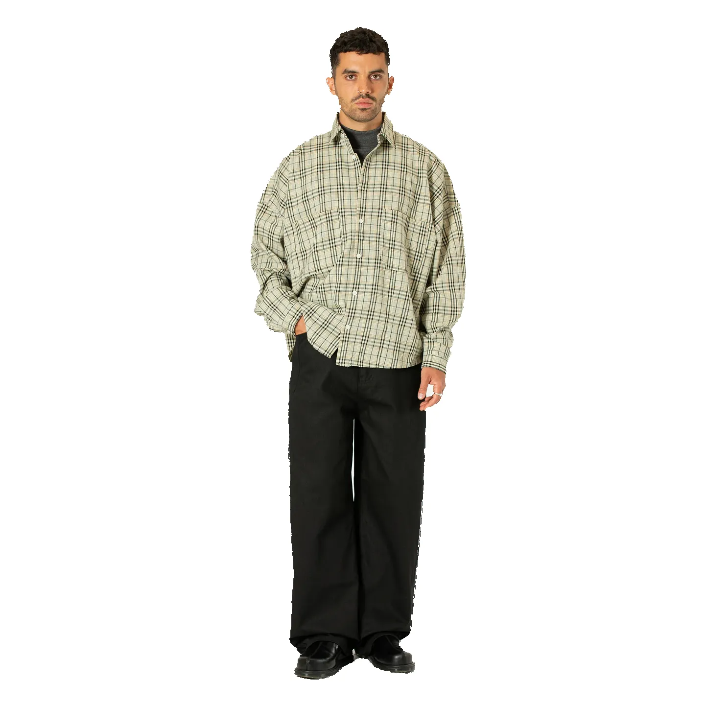 Side-button Denim Jeans - Black Denim sold by Stomping Ground