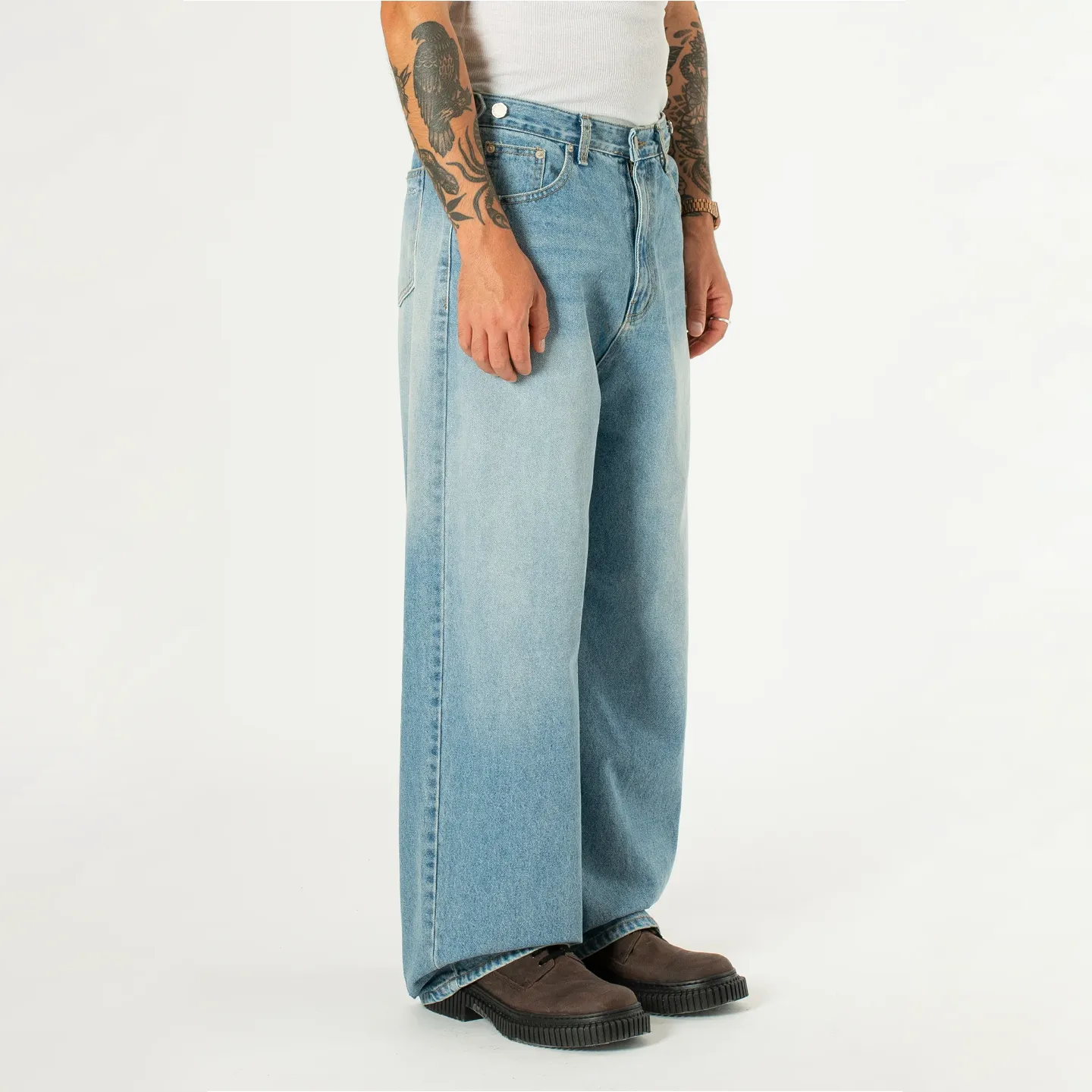 Side-button Denim Jeans - Blue sold by Stomping Ground product image thumbnail 2