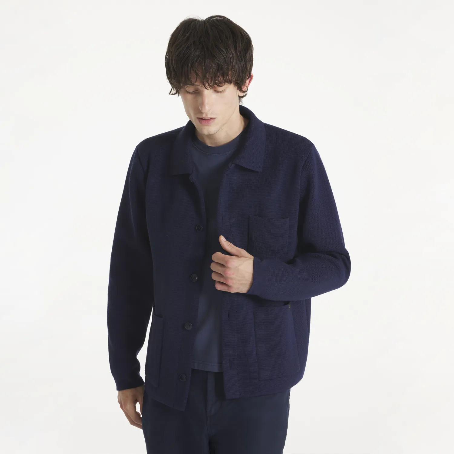 Guino Work Cardigan - Navy sold by Stomping Ground product image thumbnail 3