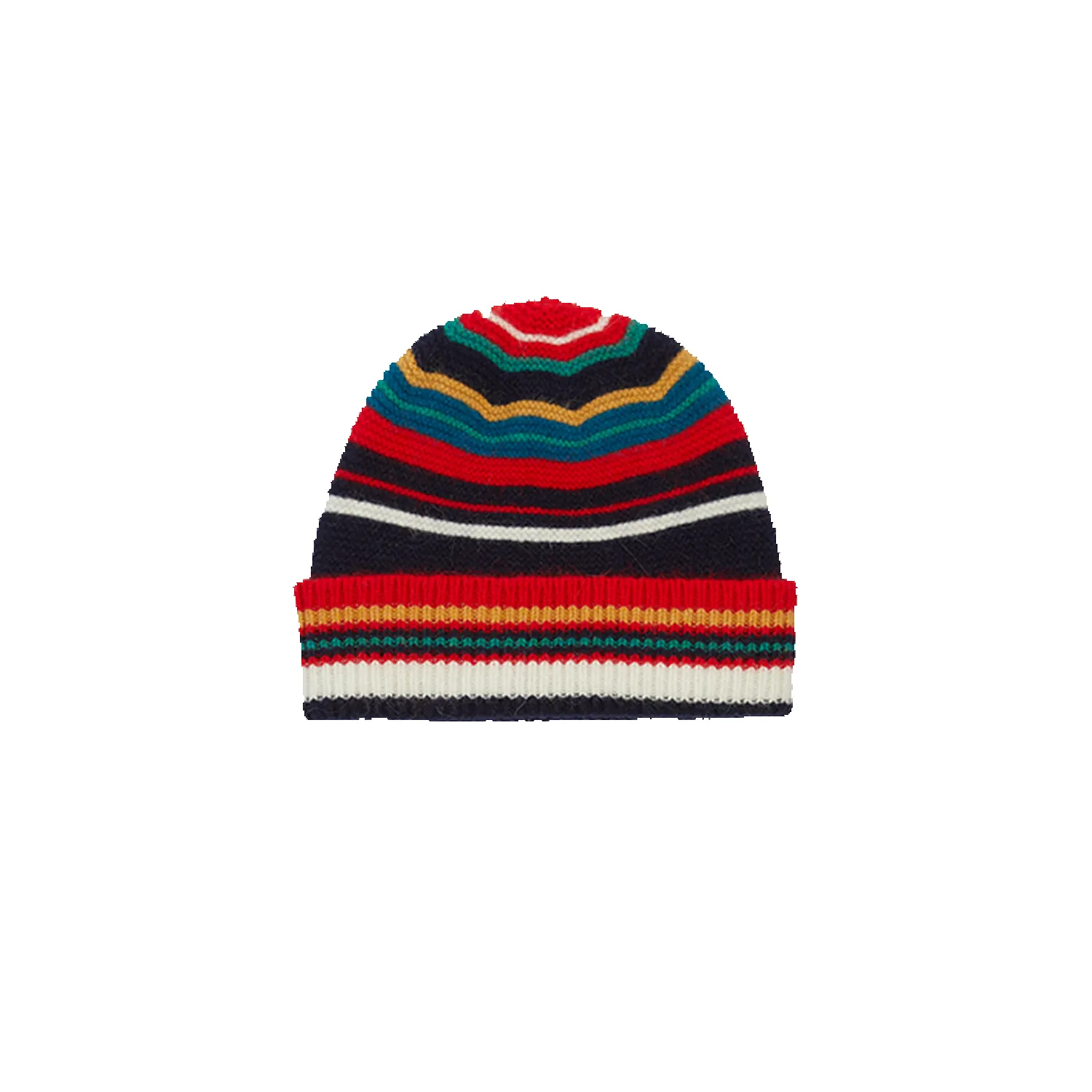 Purl Stitch Striped Beanie - Red / Blue sold by Stomping Ground