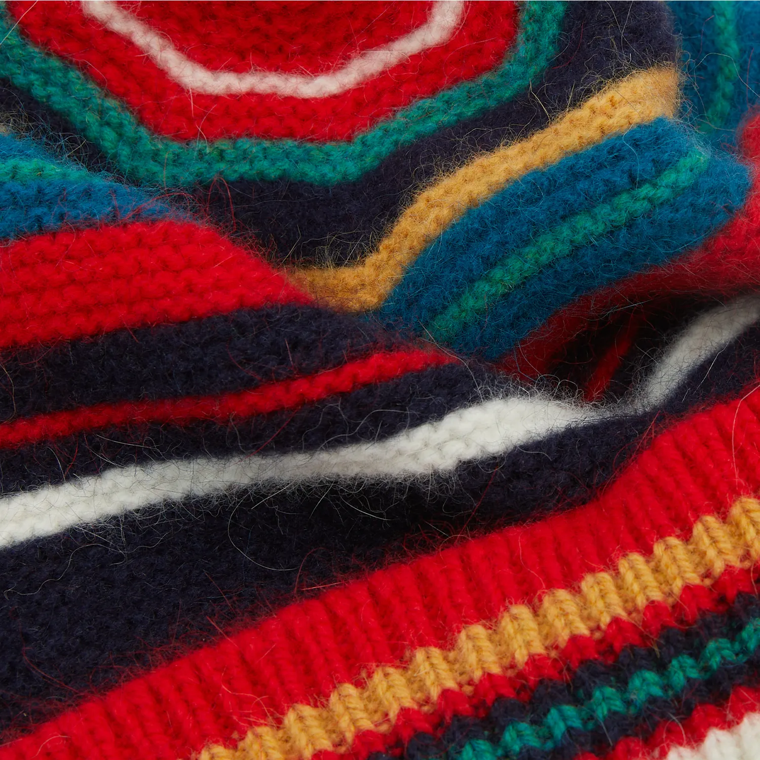 Purl Stitch Striped Beanie - Red / Blue sold by Stomping Ground product image thumbnail 2