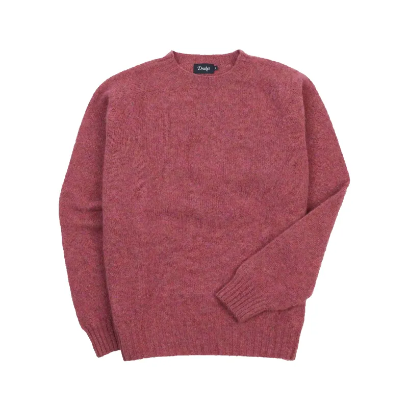 Brushed Shetland Crew - Zinnia Pink sold by Stomping Ground