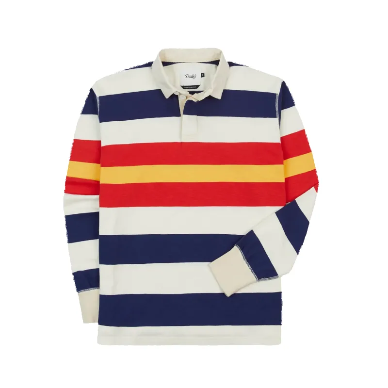 LS Striped Flame Rugby - Red / Yellow sold by Stomping Ground