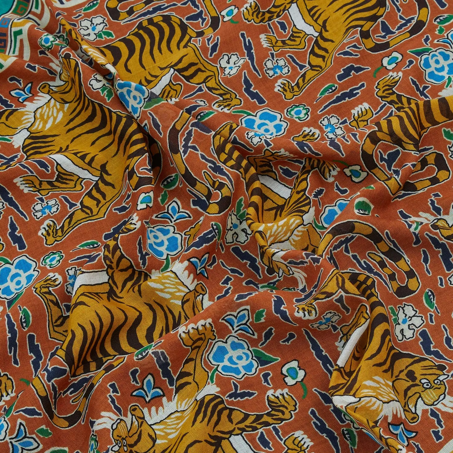 Archival Jumbo Tiger Printed Scarf - Orange sold by Stomping Ground product image thumbnail 3