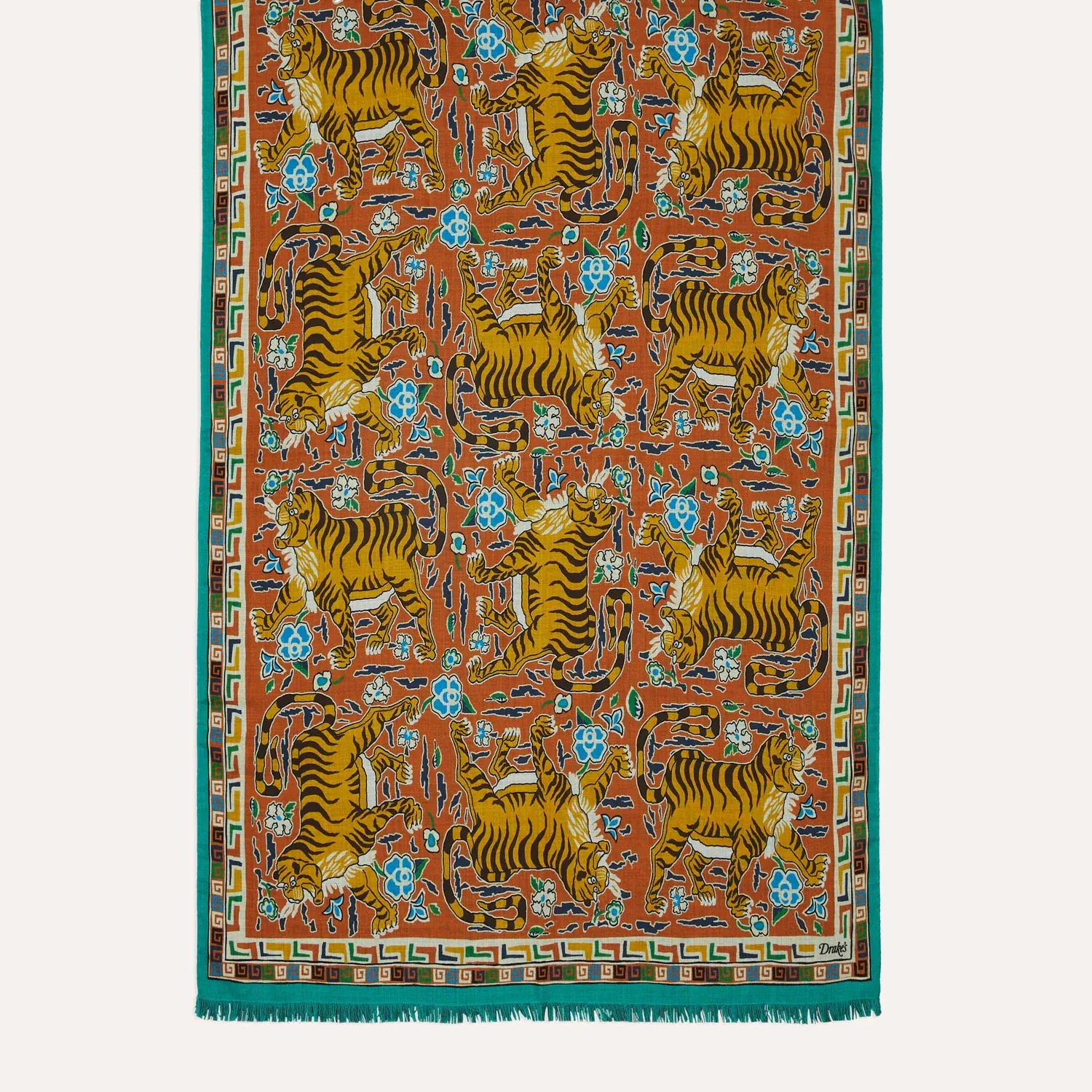 Archival Jumbo Tiger Printed Scarf - Orange sold by Stomping Ground product image thumbnail 2