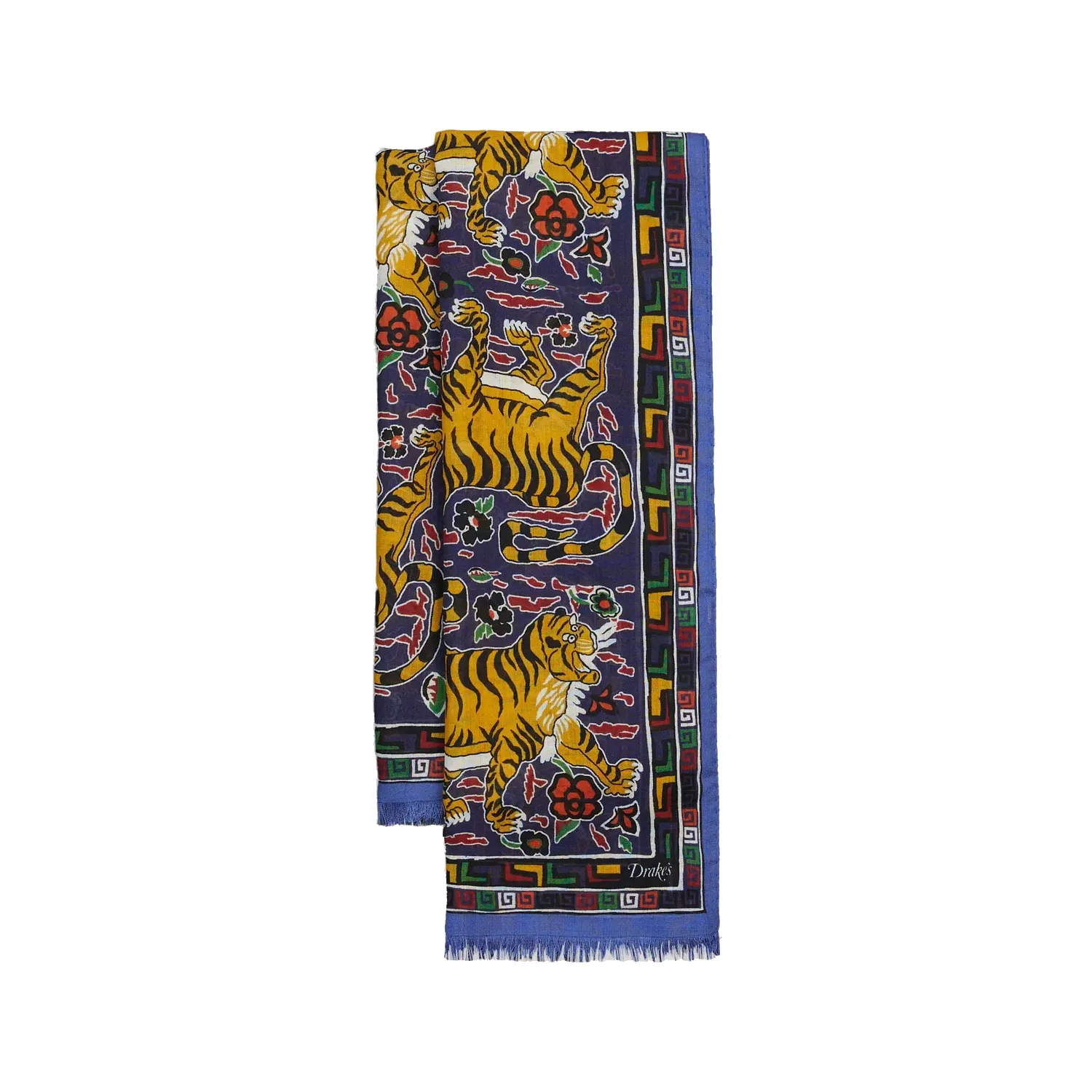 Archival Jumbo Tiger Printed Scarf - Navy sold by Stomping Ground product image thumbnail 2