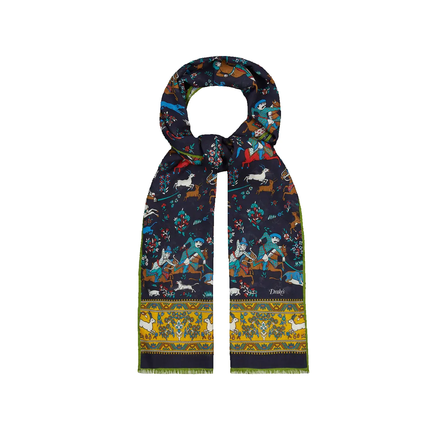 Moghul Archers Printed Scarf - Navy sold by Stomping Ground