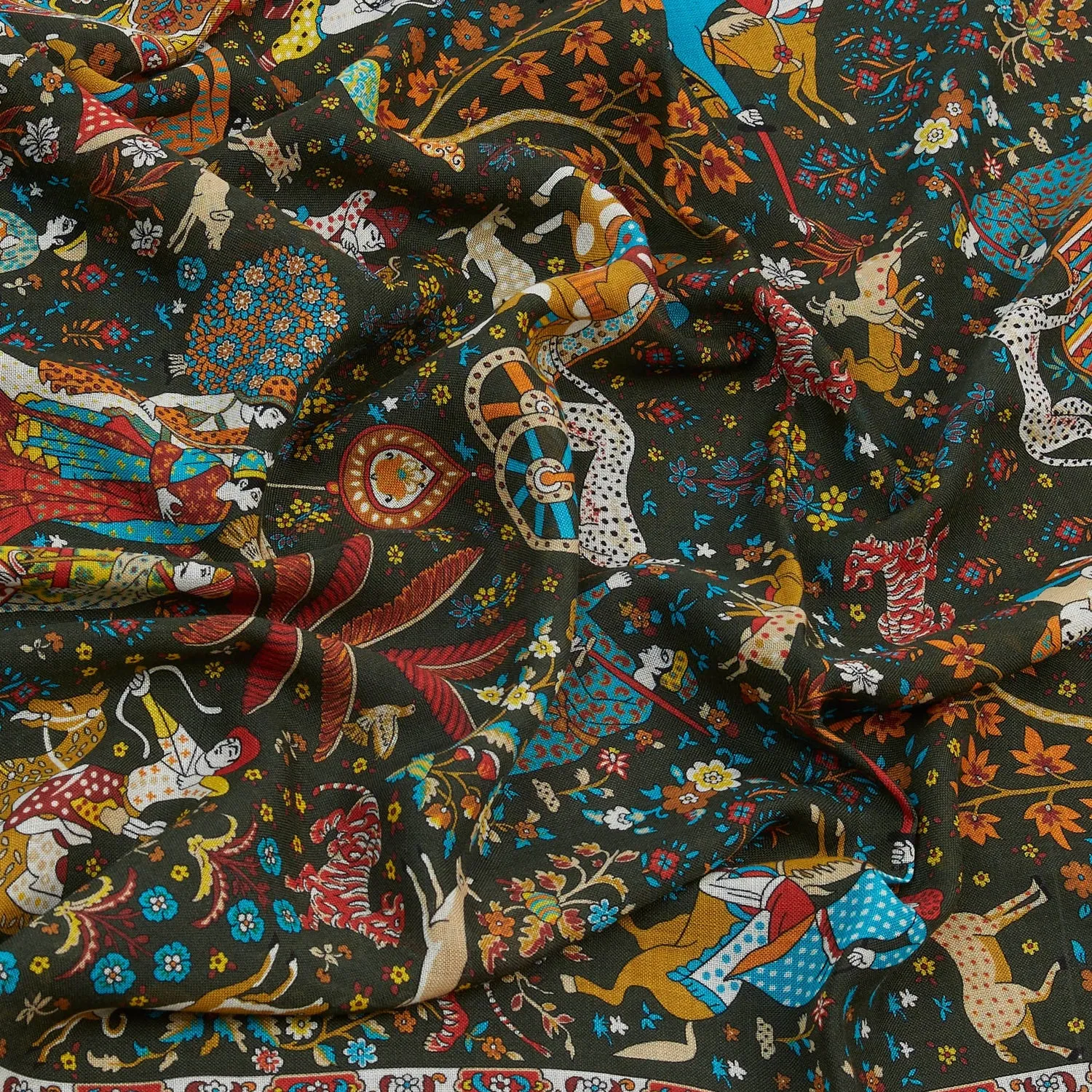 Mogul Garden Printed Scarf - Dark Green sold by Stomping Ground product image thumbnail 3