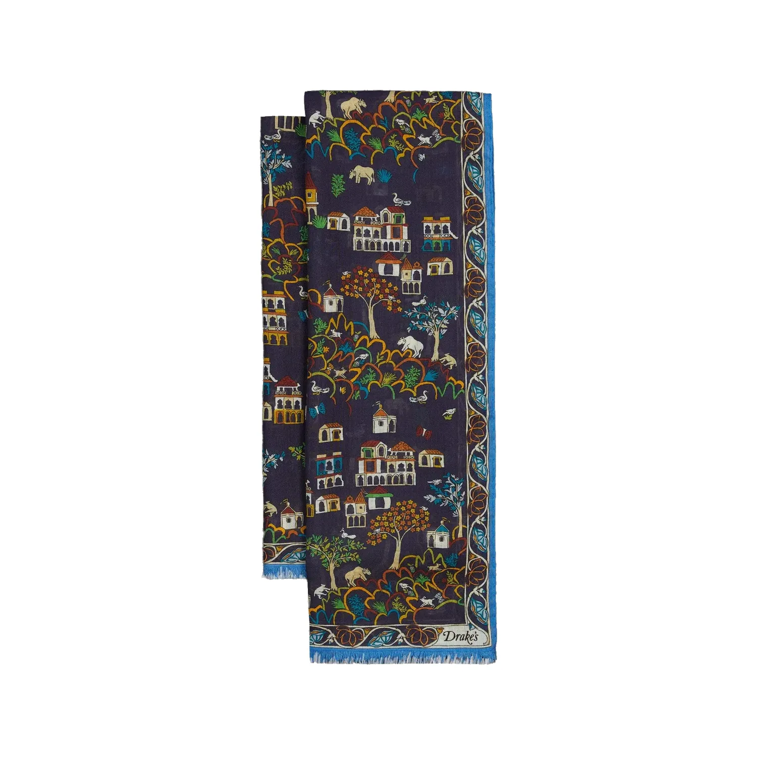 Antique Village Printed Scarf - Navy sold by Stomping Ground product image thumbnail 2